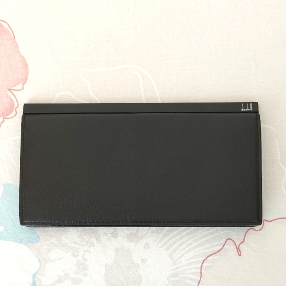 Dunhill Long Black Leather Wallet